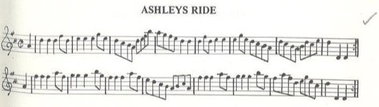 scanned sheet music for Ashleys Ride
