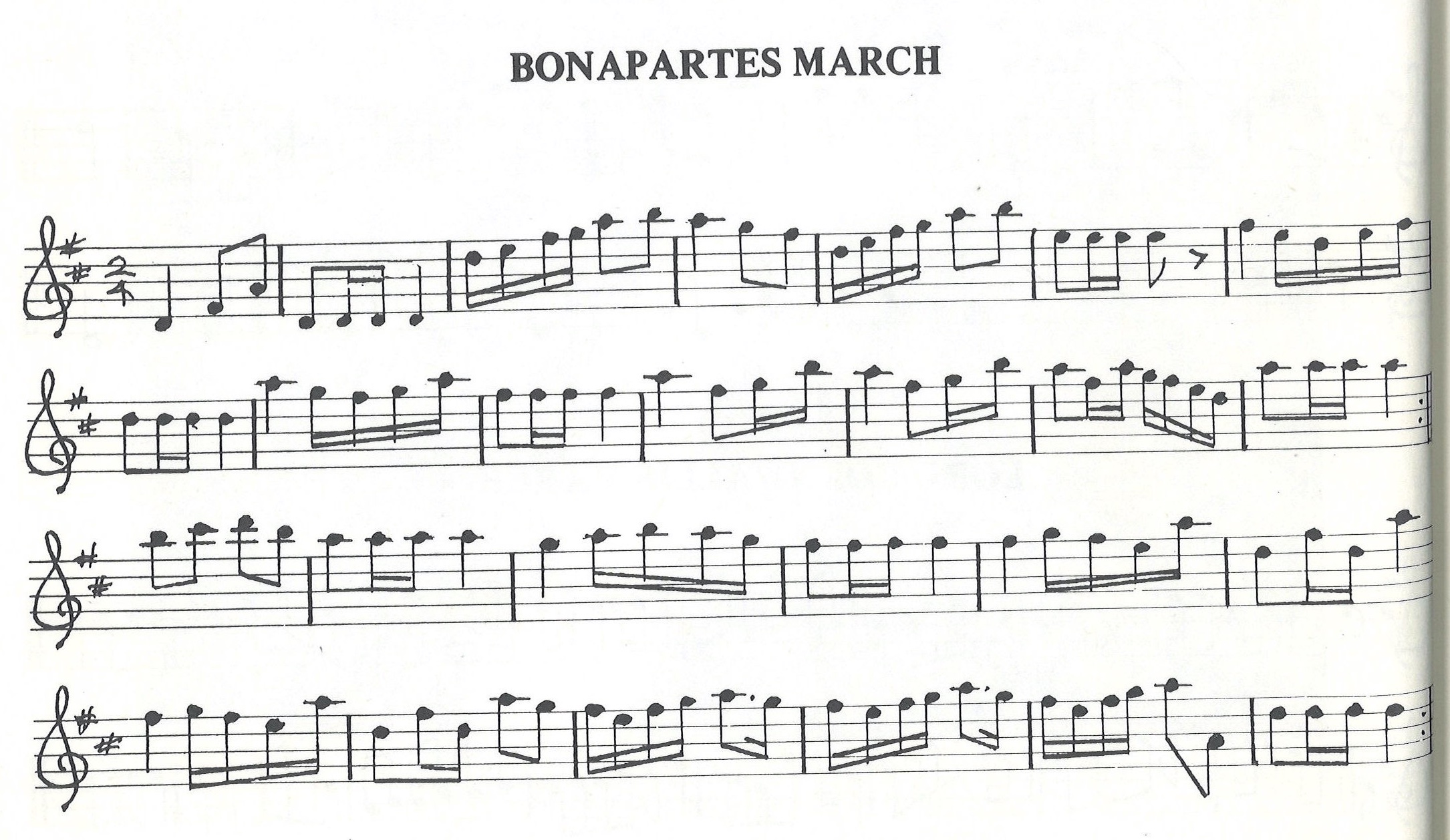 scanned sheet music for Bonapartes March