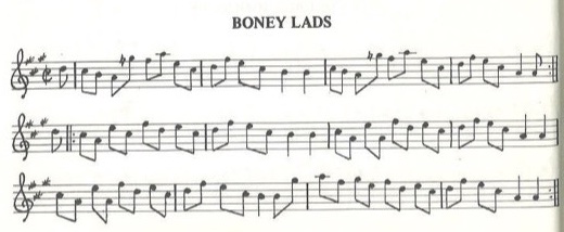 scanned sheet music for Boney Lads