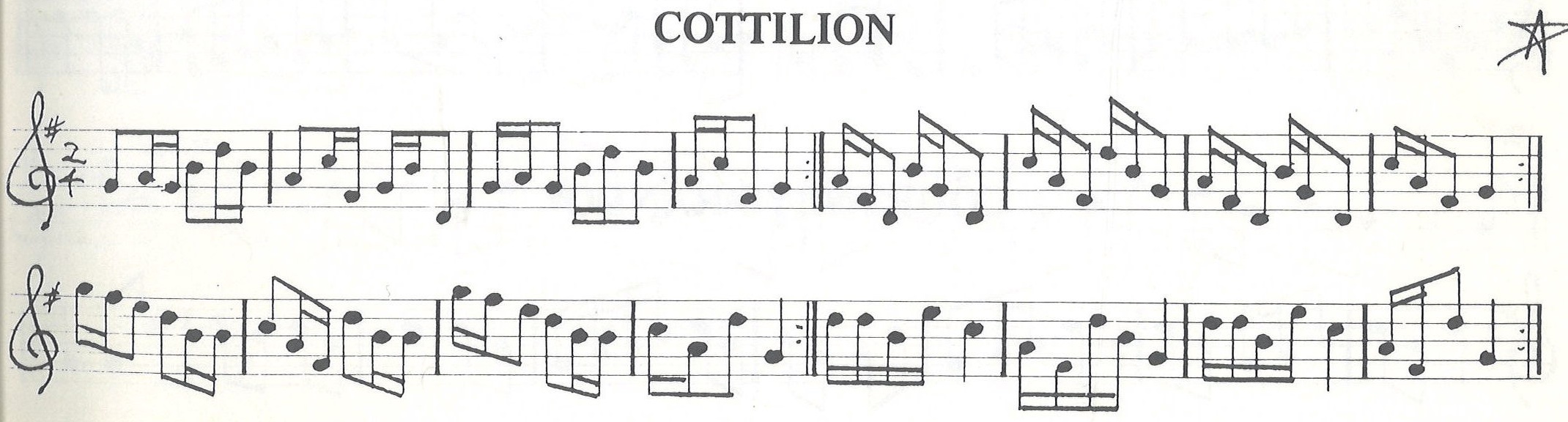 scanned sheet music for Cottilion