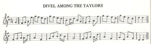 scanned sheet music for Divel Among The Taylors