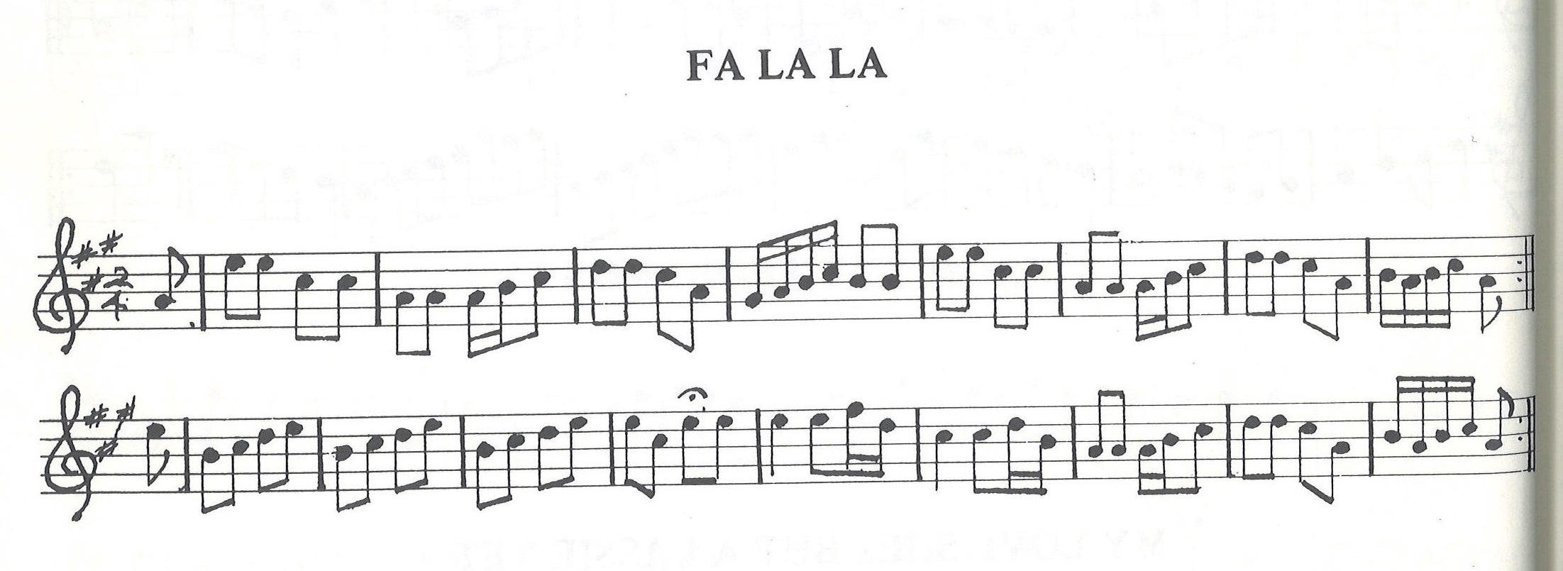 scanned sheet music for Fa La La