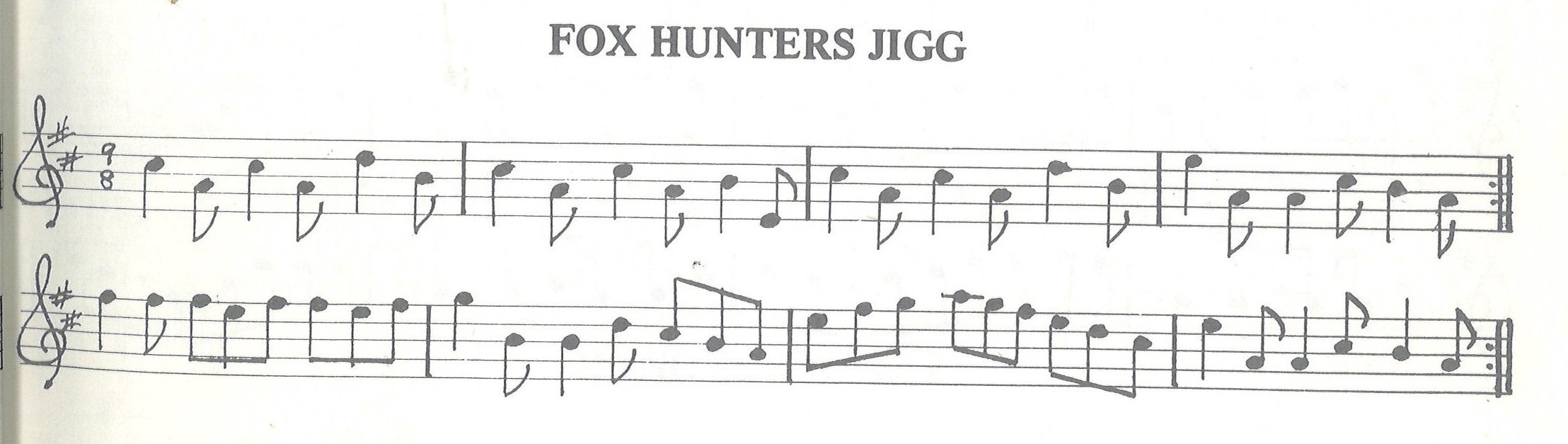 scanned sheet music for Fox Hunters Jigg