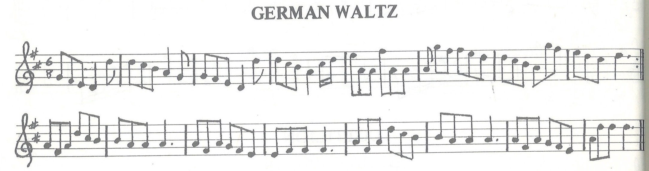 scanned sheet music for German Waltz
