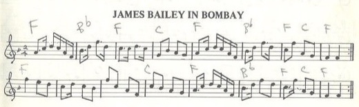 scanned sheet music for James Bailey In Bombay