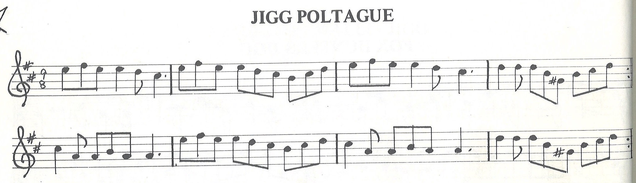 scanned sheet music for Jigg Poltague