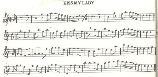 scanned sheet music for Kiss My Lady
