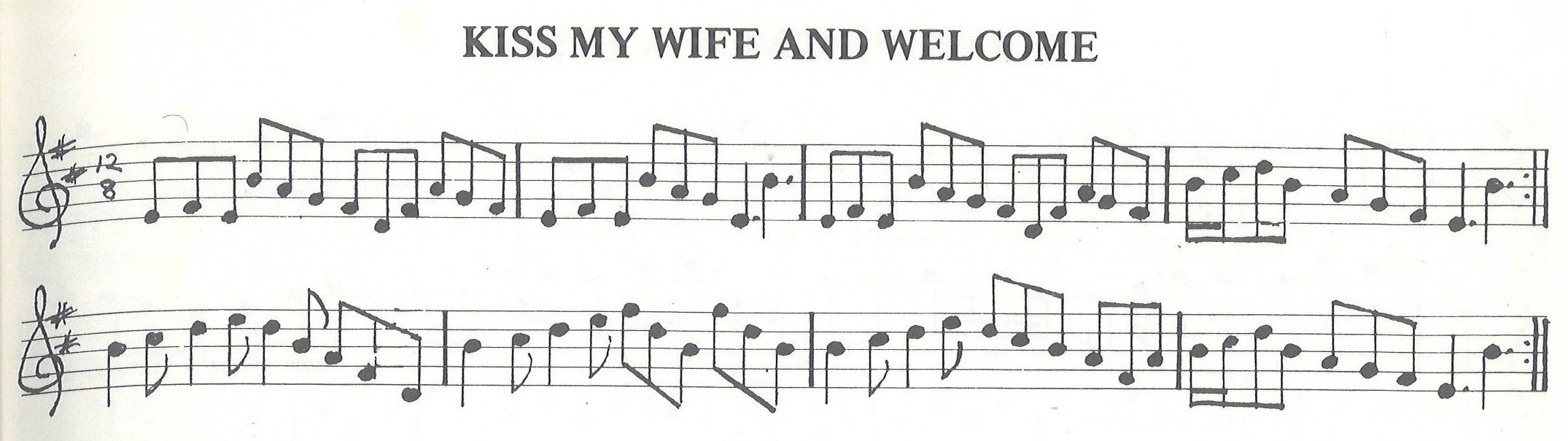 scanned sheet music for Kiss My Wife And Welcome