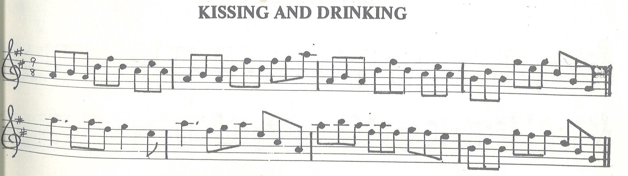 scanned sheet music for Kissing And Drinking