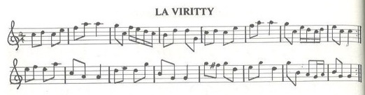 scanned sheet music for La Viritty