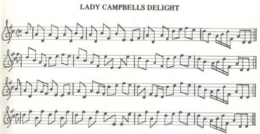 scanned sheet music for Lady Campbells Delight