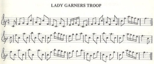 scanned sheet music for Lady Garners Troop