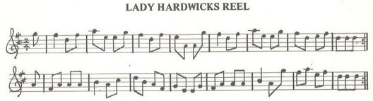 scanned sheet music for Lady Hardwicks Reel