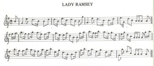 scanned sheet music for Lady Ramsey