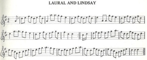 scanned sheet music for Laural and Lindsay