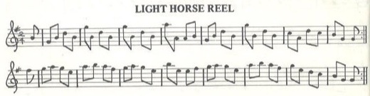 scanned sheet music for Light Horse Reel