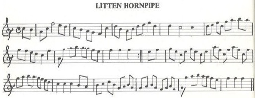 scanned sheet music for Litten Hornpipe