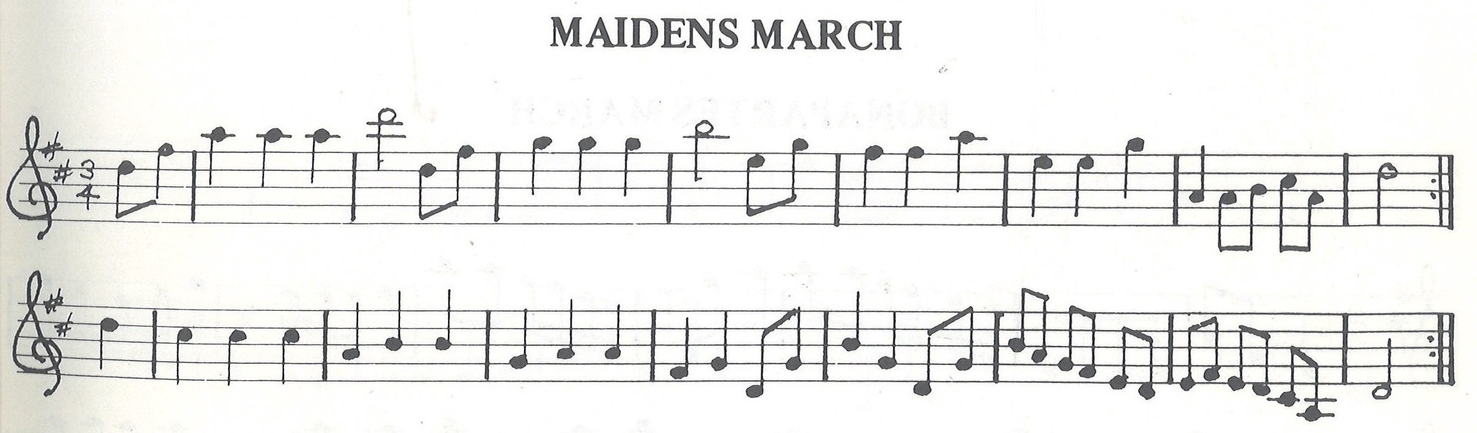scanned sheet music for Maidens March