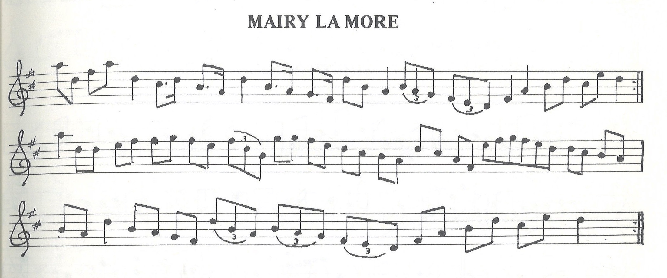scanned sheet music for Mairy La More