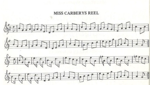 scanned sheet music for Miss Carberys Reel