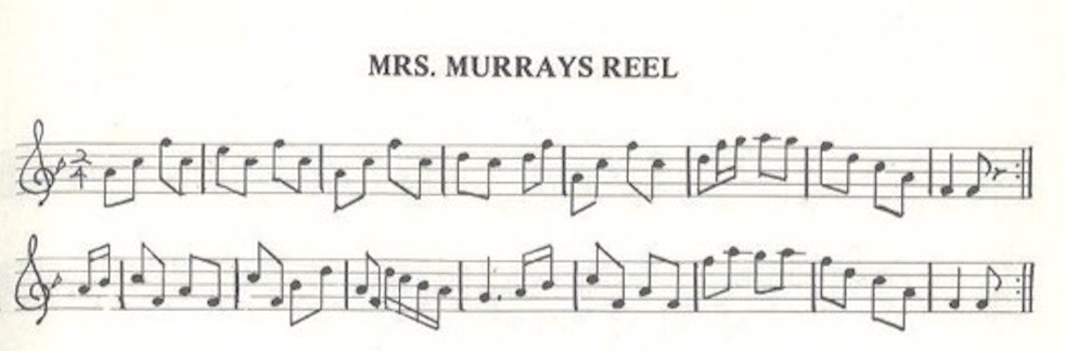 scanned sheet music for Mrs. Murrays Reel