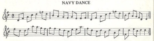 scanned sheet music for Navy Dance