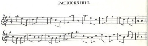 scanned sheet music for Patricks Hill