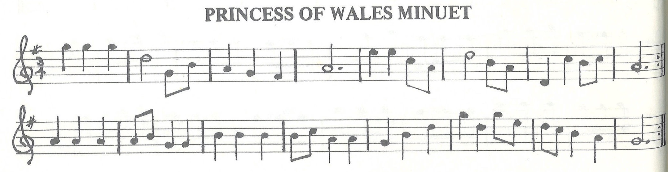 scanned sheet music for Princess Of Wales Minuet