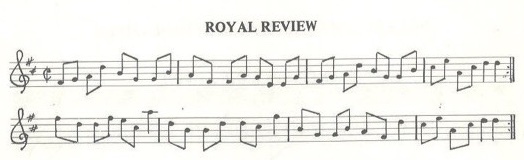 scanned sheet music for Royal Review