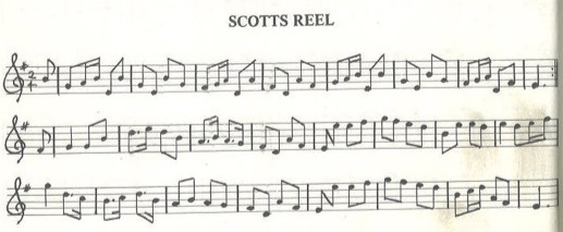 scanned sheet music for Scotts Reel