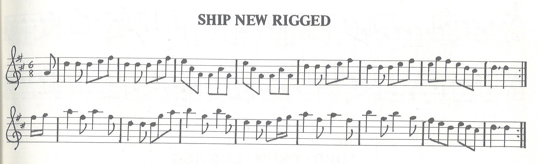 scanned sheet music for Ship New Rigged