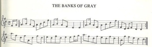 scanned sheet music for The Banks Of Gray