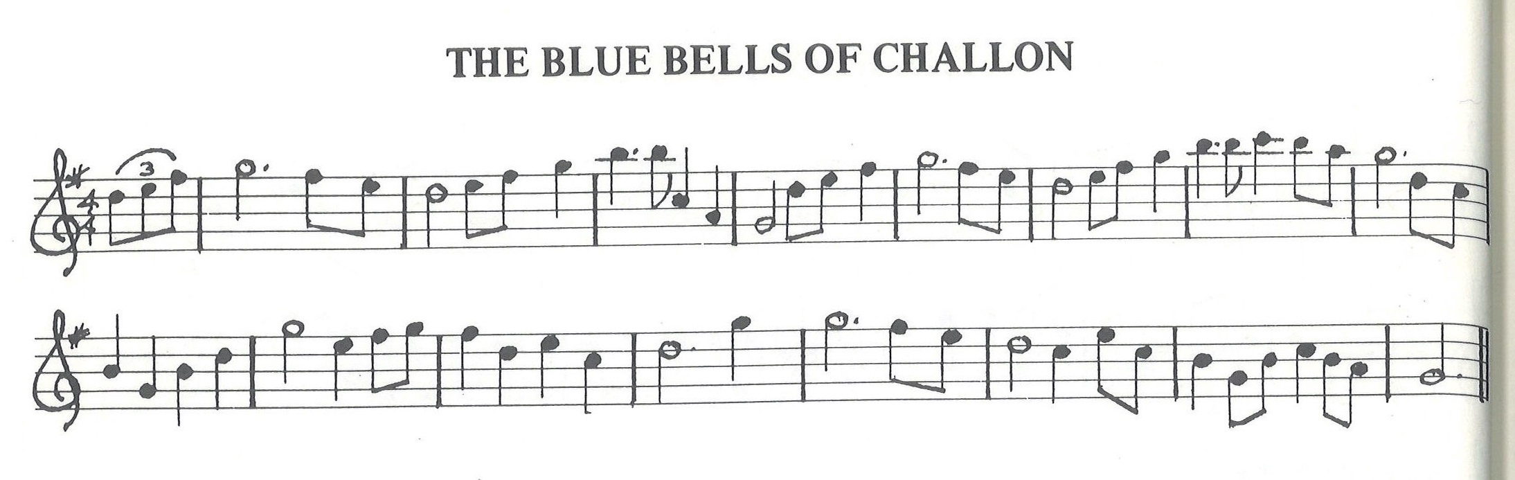 scanned sheet music for The Blue Bells Of Challon