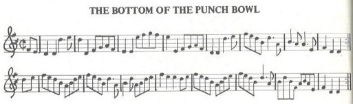 scanned sheet music for The Bottom Of The Punch Bowl