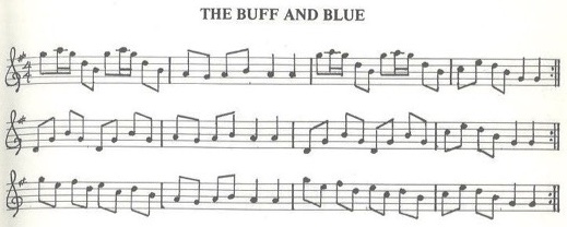 scanned sheet music for The Buff And Blue