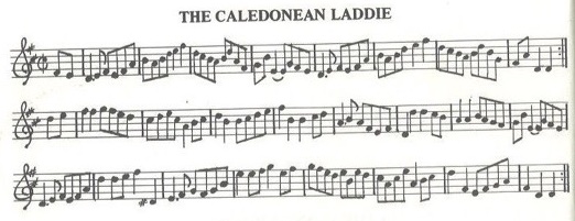 scanned sheet music for The Caledonean Laddie