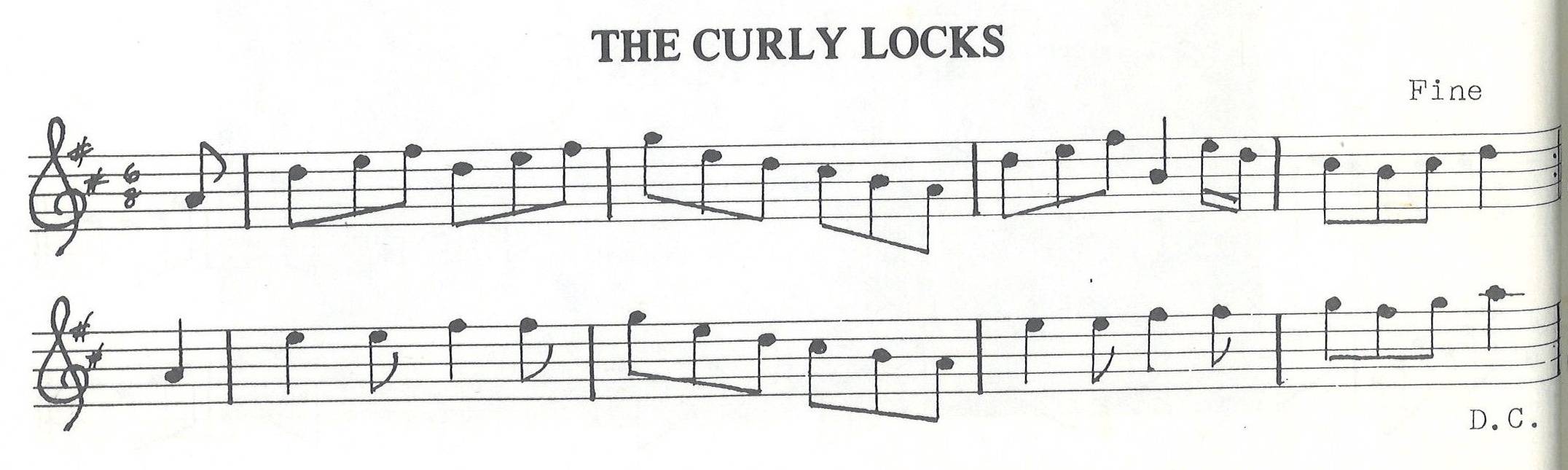 scanned sheet music for The Curly Locks