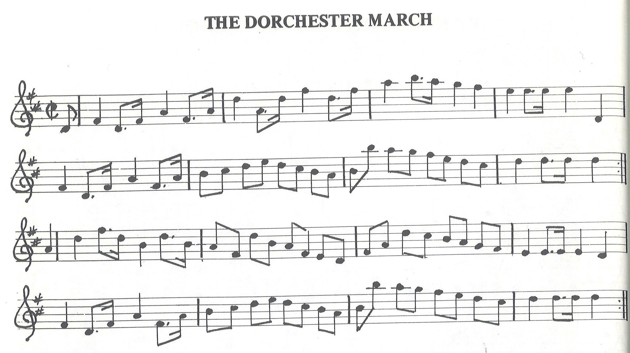 scanned sheet music for The Dorchester March