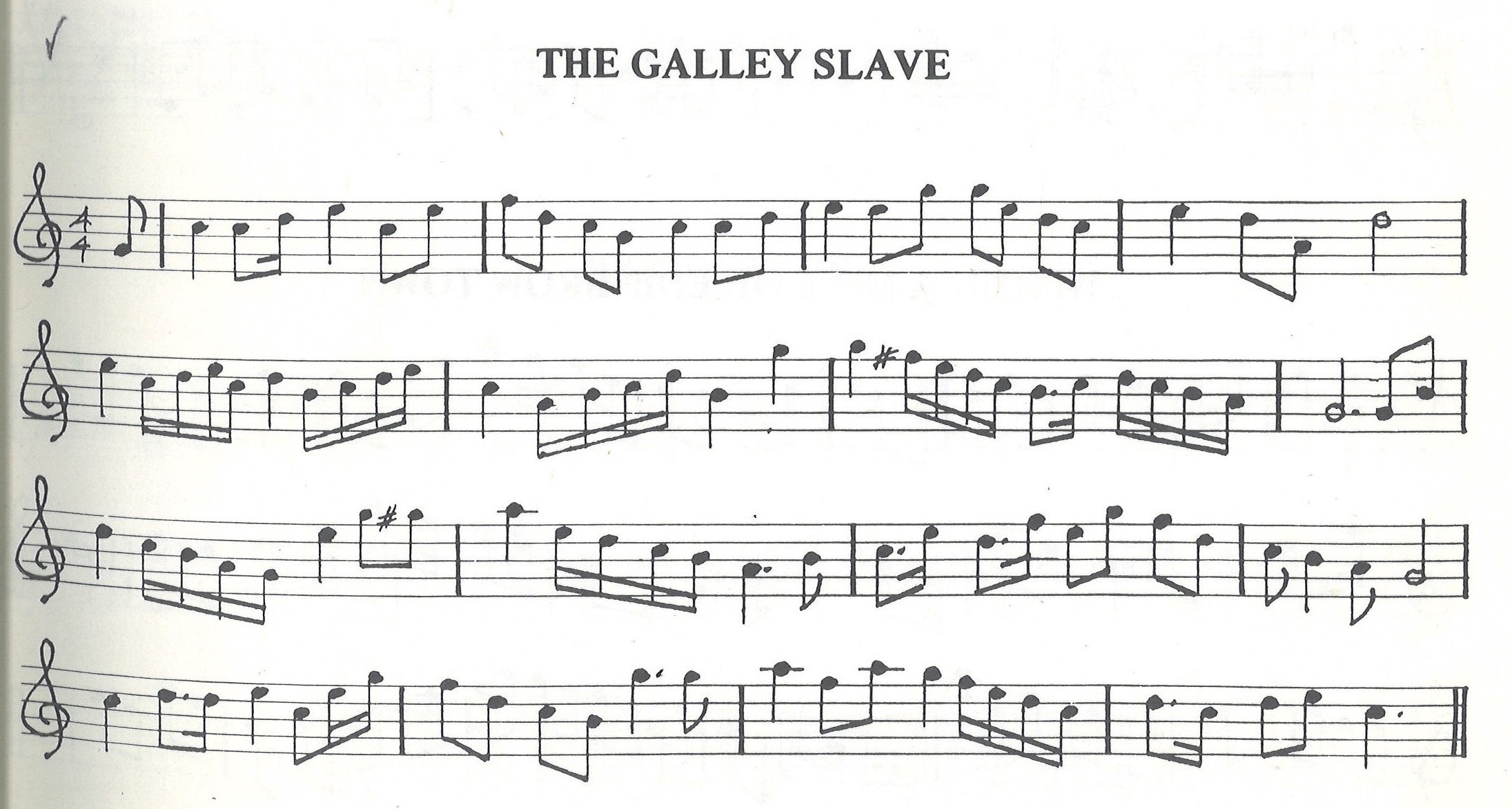 scanned sheet music for The Galley Slave