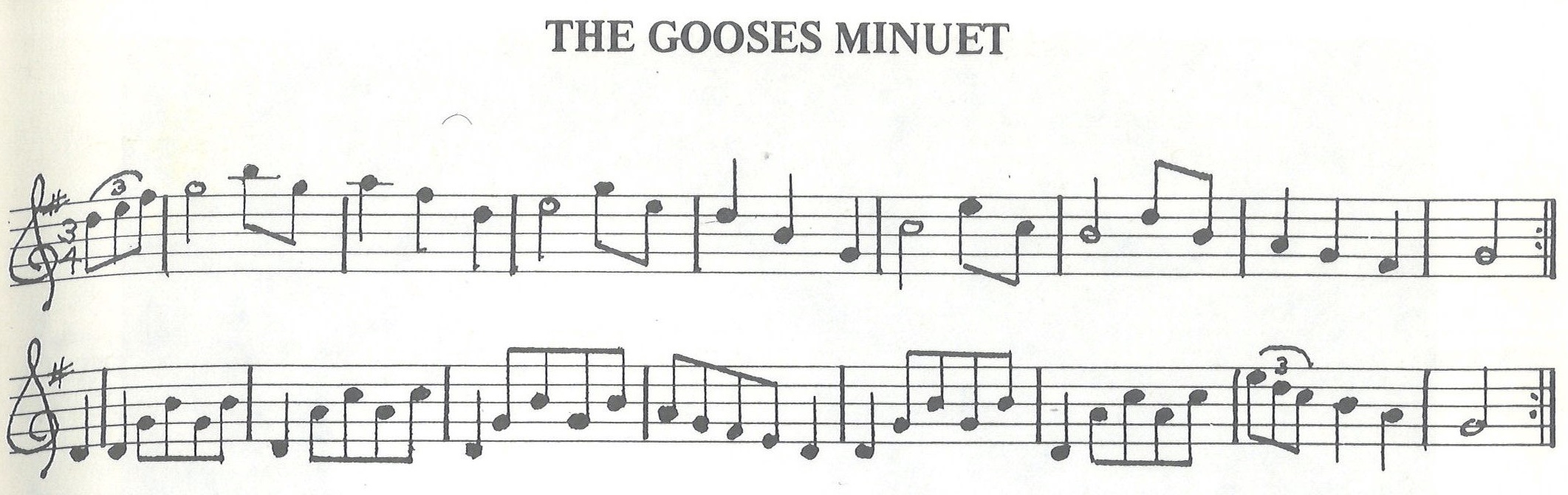 scanned sheet music for The Gooses Minuet