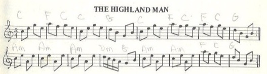 scanned sheet music for The Highland Man