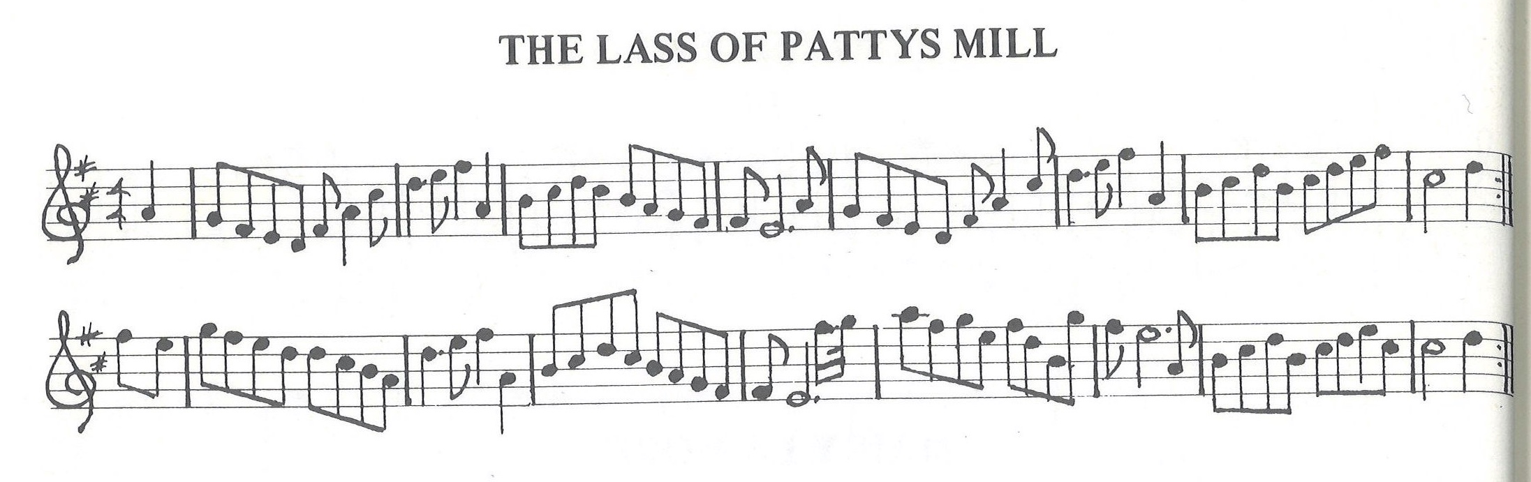 scanned sheet music for The Lass Of Pattys Mill