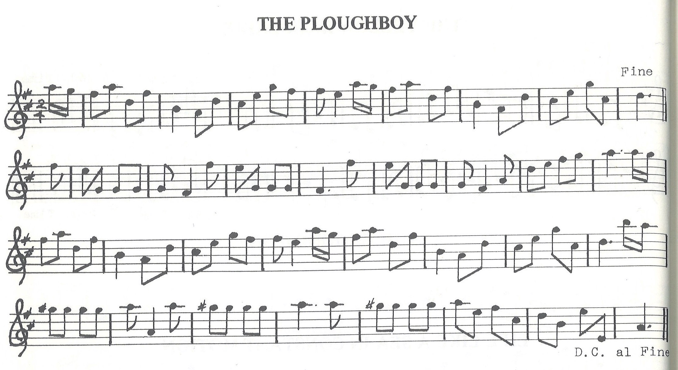 scanned sheet music for The Ploughboy