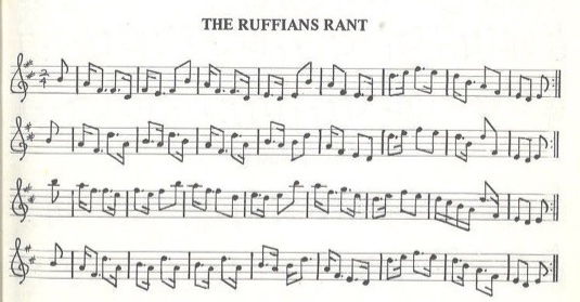 scanned sheet music for The Ruffians Rant