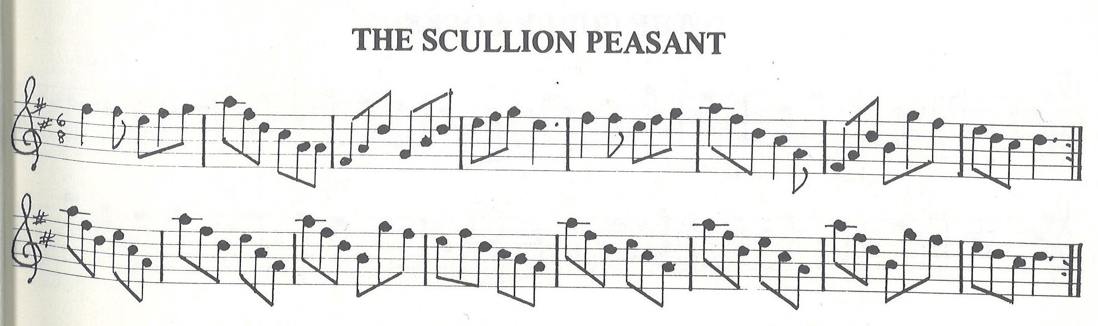 scanned sheet music for The Scullion Peasant
