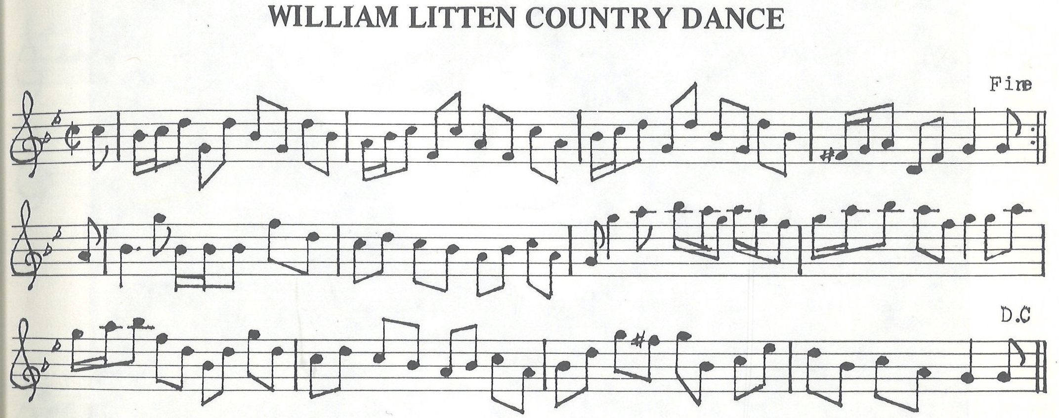 scanned sheet music for William Litten Country Dance