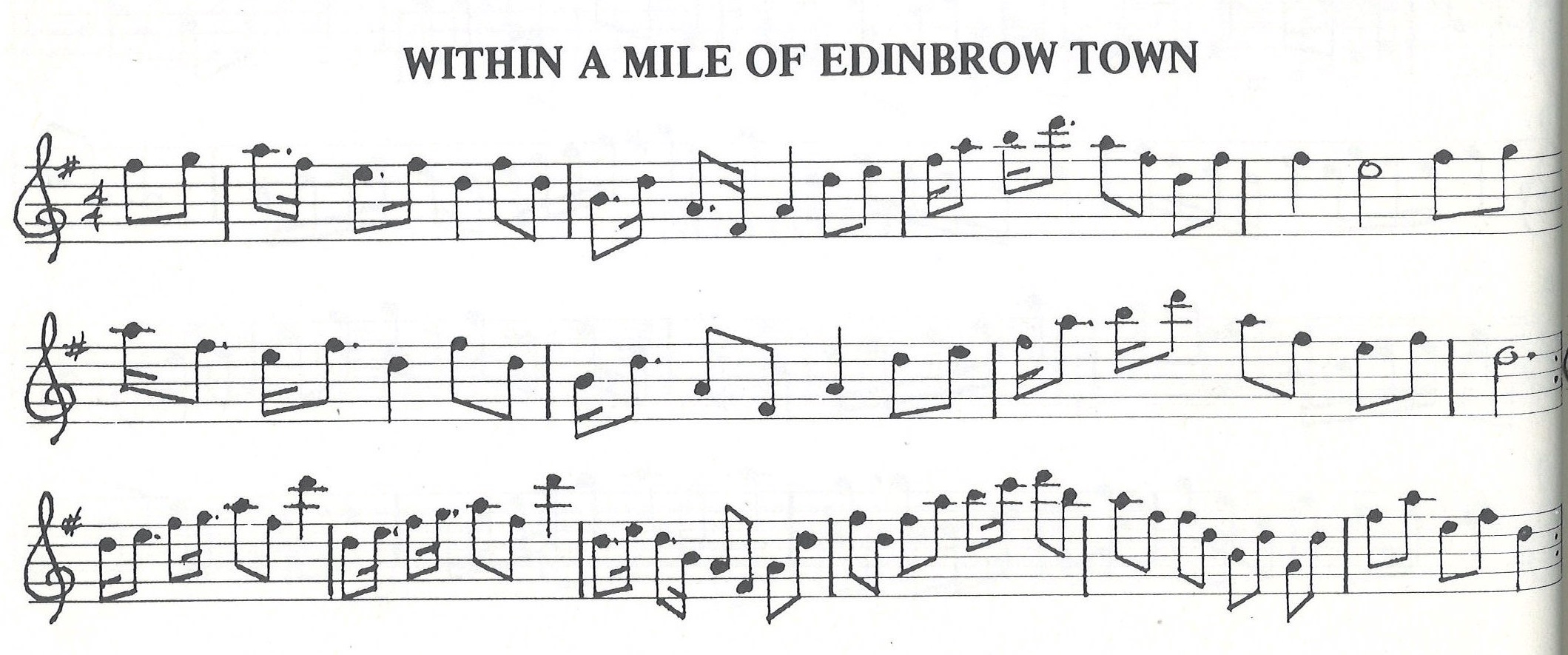 scanned sheet music for Within A Mile Of Edinbrow Town
